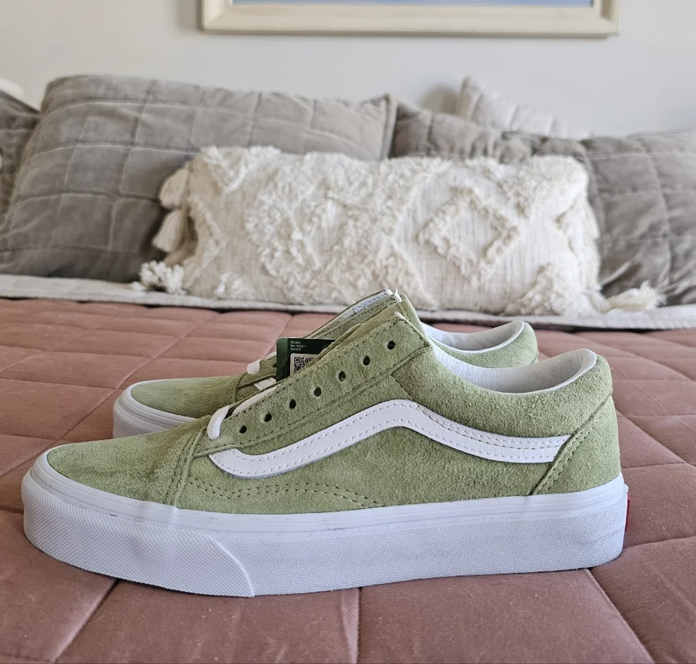 Old Skool Winter Pear Suede Leather Lace-Up Sneakers Size 8